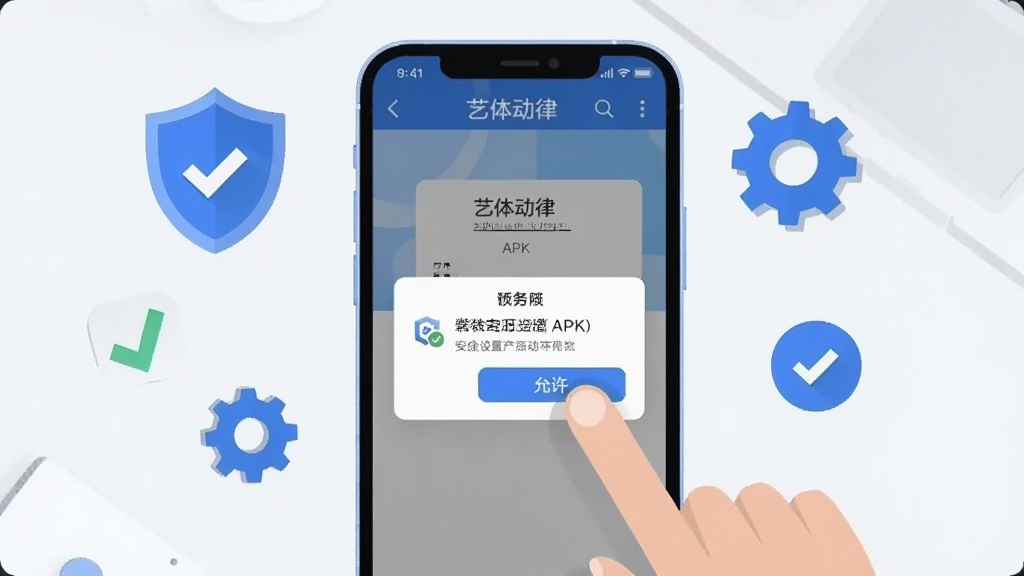 ����չʾһ���ֻ����ڰ�װ�����嶯�ɡ�APK�ļ�����Ļ�ϵ���Ȩ������Ի����Ա�����ָ���ڵ������������ť�������Ǹɾ���ǳɫ���棬��ΧƯ���Ŷ��ơ����ֺ͹�ѡͼ�꣬������ȫ������Ȩ�޹���������ƽ����ɫ��������Ϊ�������������޶���Ԫ�ء�