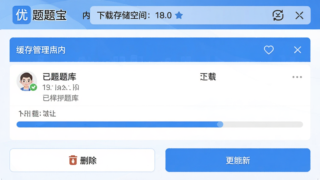 ���ⱦӦ�������ع������棬��ʾ�ѻ�������б������ؽ����������涥���д洢�ռ���ʾ���ײ���ɾ���͸��°�ť��������ɫ����ƽ��ƣ���������