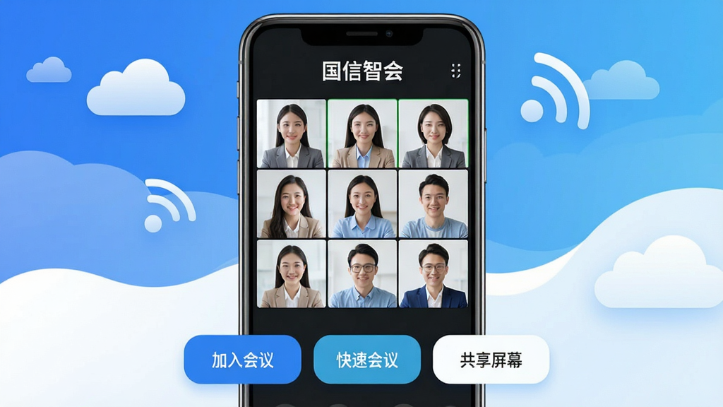 һ��չʾ�������ǻᡱ������ĿƼ���񺣱�������������һ�������ֻ�����Ļ��ʾ��Ƶ����Ź����棬����ͷ���������·��С�������顱�����ٻ��顱��������Ļ��������ť�����������׽��䣬��׺�ƶ���źŲ���ͼ�꣬������ִ������ʸɾ����޶���Ԫ��
