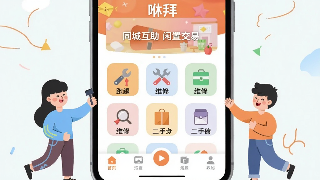 �ֻ���Ļ������ʾ���ݰݡ�Ӧ�������棬�������д�š�ͬ�ǻ��� ���ý��ס����м��Ƿ���ͼ�������ȡ�ά�ޡ��������ã��ײ���������������Χ�п�ͨ���ﻥ����������ɻ��ã���ƽ����ƣ�ɫ�����죬���ʸɾ��޶���Ԫ��