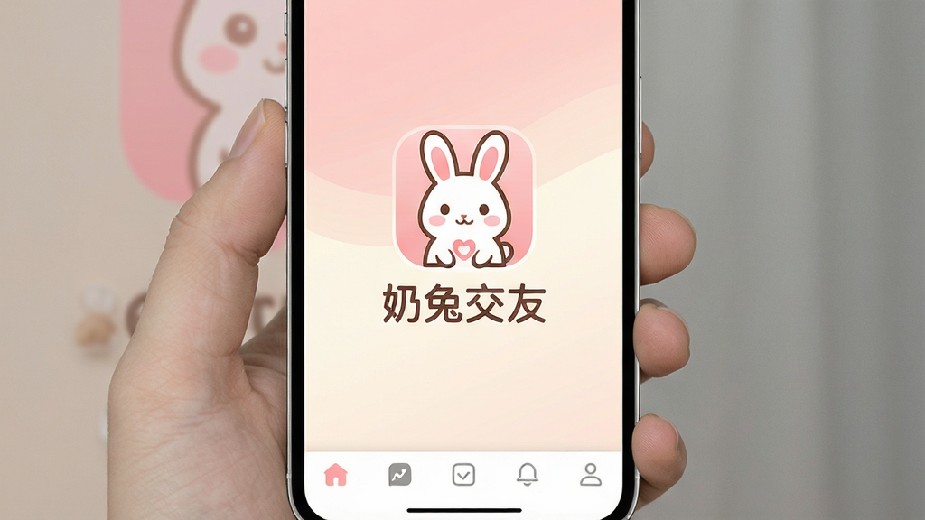 һ��չʾ���ý���App���Ľ�����ֻ���Ļ��ͼ������������App��Logo�����ơ����ý��ѡ�����������͵�ǳ��ɫ���װ�ɫ���䣬���沼�ּ���ִ����ײ����������ͼ�꣬�����ܰ�ɰ������������ɾ����޶���Ԫ��