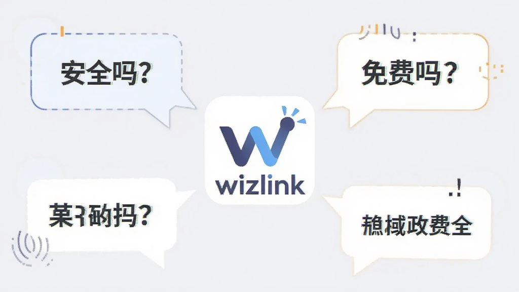 һ����Ϣͼ������ͼƬ������������wizlink��ͼ�꣬��Χ�����ݶԻ������ʽչʾ�����������⣬�硰��ȫ�𣿡�������𣿡�����������͵�ǳ��ɫ������ִ���࣬���ʸɾ��޶���Ԫ��