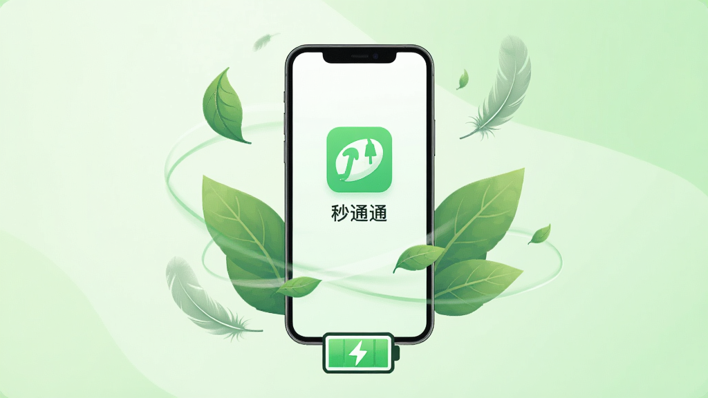 һ��չʾ��ͨApp����ʡ�����ԵĴ���廭ͼƬ������������һ�������ֻ����ֻ���Ļ��ʾ��ͨApp�ļ����棬�ֻ���Χ��������ɫ����Ҷ����ӯ����ëԪ�أ���������ʡ�磬�ֻ��·���һ��С�͵ĵ��ͼ����ʾ�������㣬��������͵�ǳ��ɫ���䣬������������Ȼ�����ʸɾ��������޶���Ԫ��