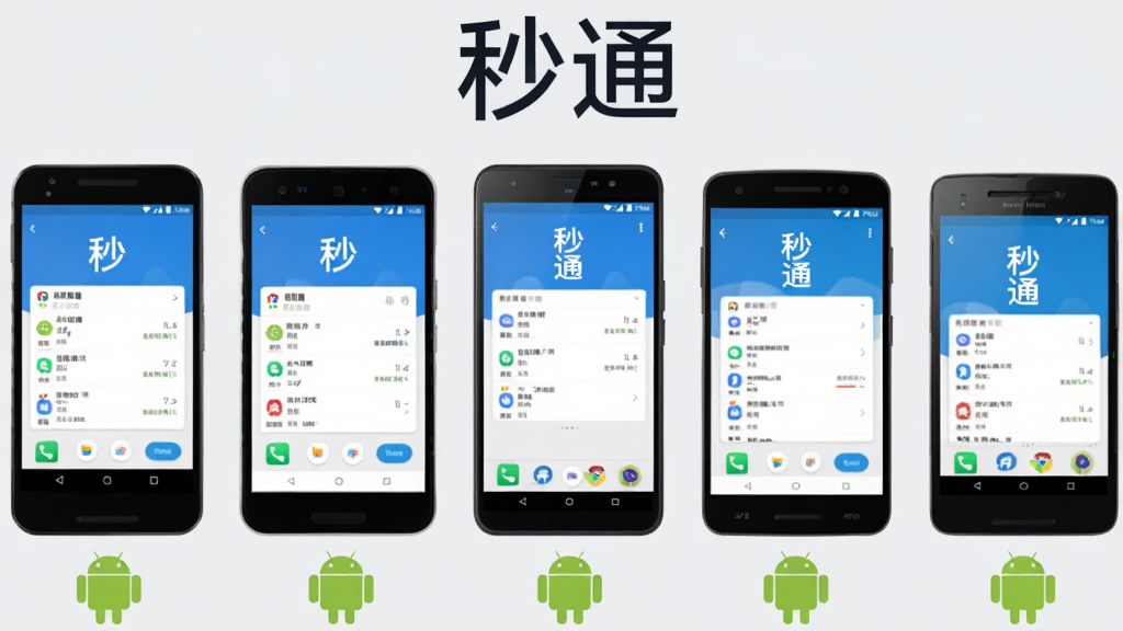 һ��չʾ��ͨApp�㷺�����Եĸ���ͼƬ���������Ƕಿ��ͬƷ�ơ���ͬ�ߴ�İ�׿�ֻ�������һ��ÿ���ֻ���Ļ�϶���ʾ����ͨApp���������н��棬�����С���ͨ�����ֱ�ʶ���ֻ��·��а�׿������Сͼ�꣬�����Ǽ���ǳ��ɫ���������ǲ�Ʒչʾͼ��񣬲������룬�����������޶���Ԫ��