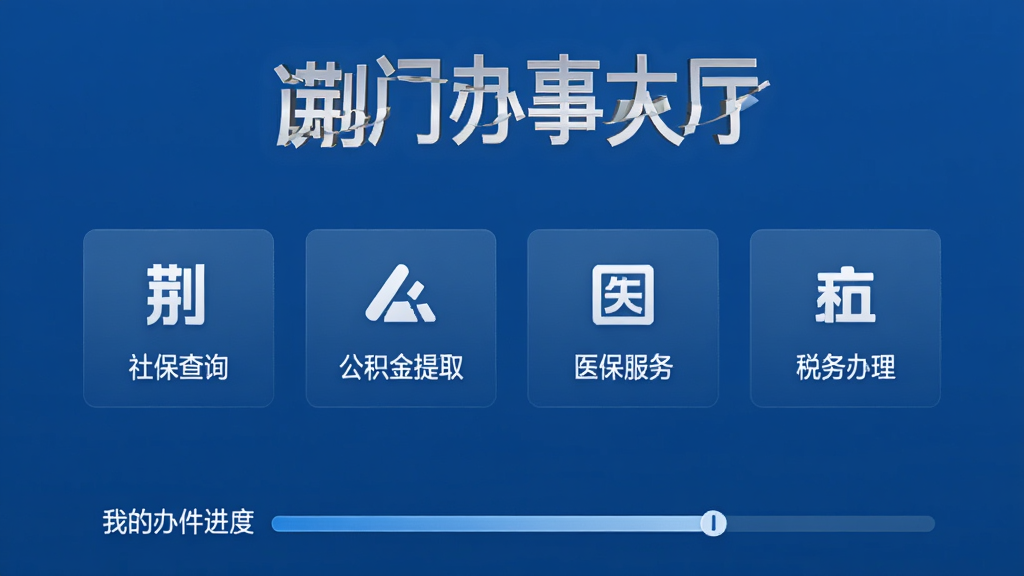 i�����������ҳ�棬��ɫ���ⱳ����������ʾ������´������⣬�м������籣��ѯ����������ȡ��ҽ������˰�������ͼ�갴ť��ÿ����ť�·���С��˵�����ײ����ҵİ�������������ֹ�������������࣬���ʸɾ�