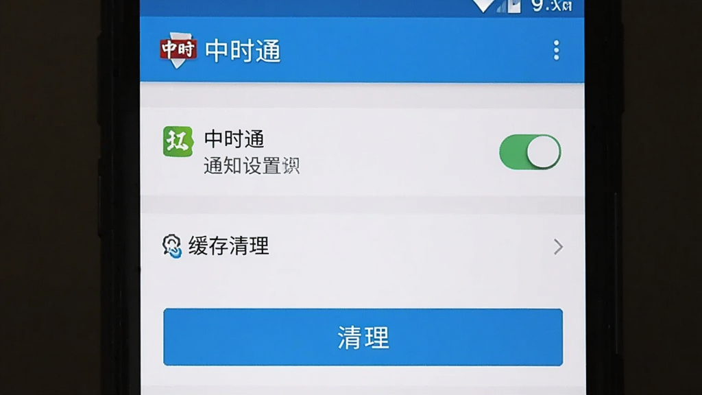 ��ʱͨApp����ҳ���ͼ���ֻ���Ļ��ʾ����ʱͨ����֪ͨ���úͻ�������ѡ������࣬�п��ذ�ť��������ť������Ǳ�׼�İ�׿���ý��棬���������޶���Ԫ�ء�