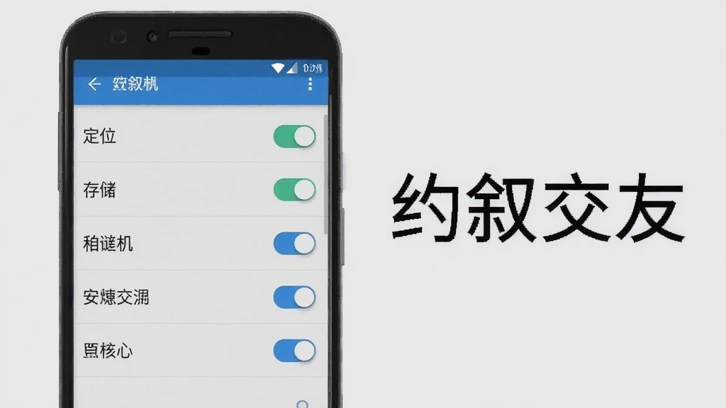 һ�š�Լ���ѡ�App�ڰ�׿�ֻ��ϵİ�װȨ�����ý���ʾ��ͼ���������ֻ���Ļ��ʾȨ�޹����б���������λ���洢������ȿ��ذ�ť���Ա��С�Լ���ѡ����ֱ�ʶ��������ǳ��ɫϵͳ�����񣬻����������޶���Ԫ�ء�