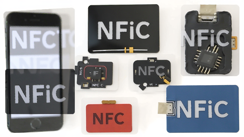 һ��չʾNFC Tools���ݶ���NFC��ǩ��ͼƬ���������ֻ��Ͷ��ֲ�ͬ��״��NFC��ǩ��Ƭ������ɢ��ʽ���У������ˬ��ƽ����ϸ�����������ʸɾ����޶���Ԫ��