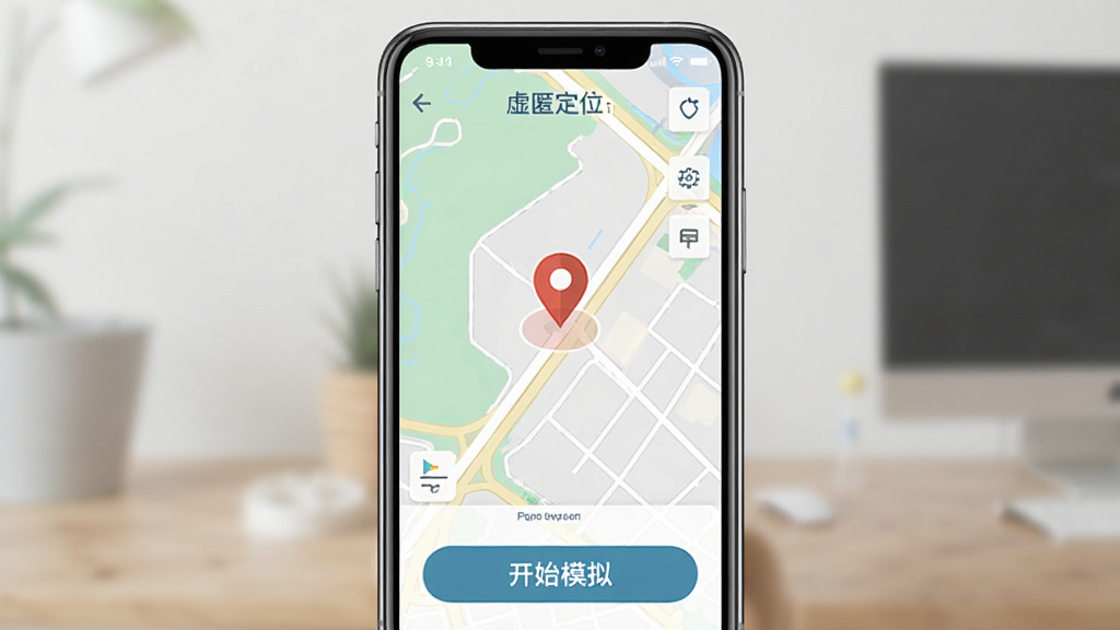 ���䶨λAPP�����̳�ʾ��ͼ���������ֻ���Ļ��ʾ���䶨λ�ĵ�ͼ���棬��ͼ����һ����λ��ǣ��·��С���ʼģ�⡱��ť������Ϊ���½ṹ���Ű��࣬����ƽ����ϸ�����������ʸɾ����޶���Ԫ��
