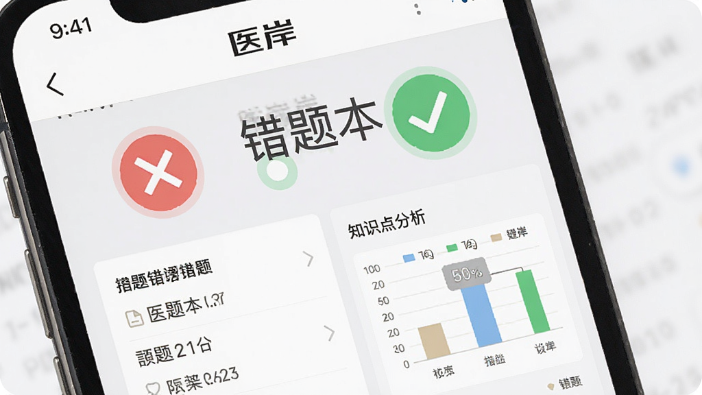 ҽ��App���Ȿ���ܽ��棬�ֻ���Ļչʾ�����б���֪ʶ�����ͼ��������������Ŀ�ġ����Ȿ����ǩ���Ա��Ǻ�ɫ���ͼ�����ɫ�Թ�ͼ�꣬����Ϊ��ɫ��ǳ��ɫ�����������࣬ϸ�����������ʸɾ��޶���Ԫ�أ�ͼƬ�����ֱ�ע��ҽ����