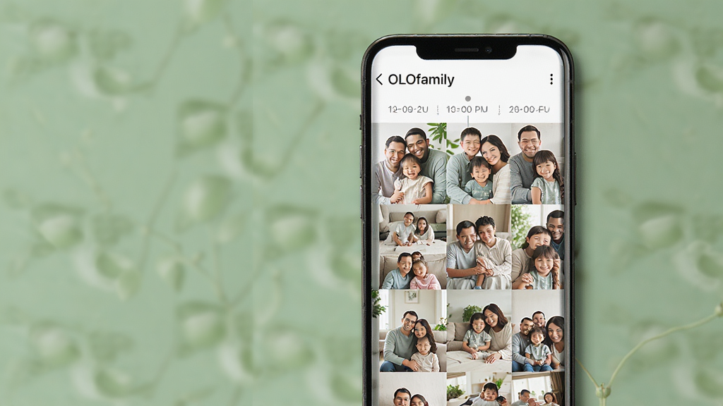 OLOfamily ������Ṧ��չʾ���������ֻ���Ļ��ʾһ��������������Ǽ�ͥ��Ƭ������ͼ����������͵���ɫ����������ʾ������ƺ�ʱ���ߣ��������룬���������Ȼ�������������޶���Ԫ��