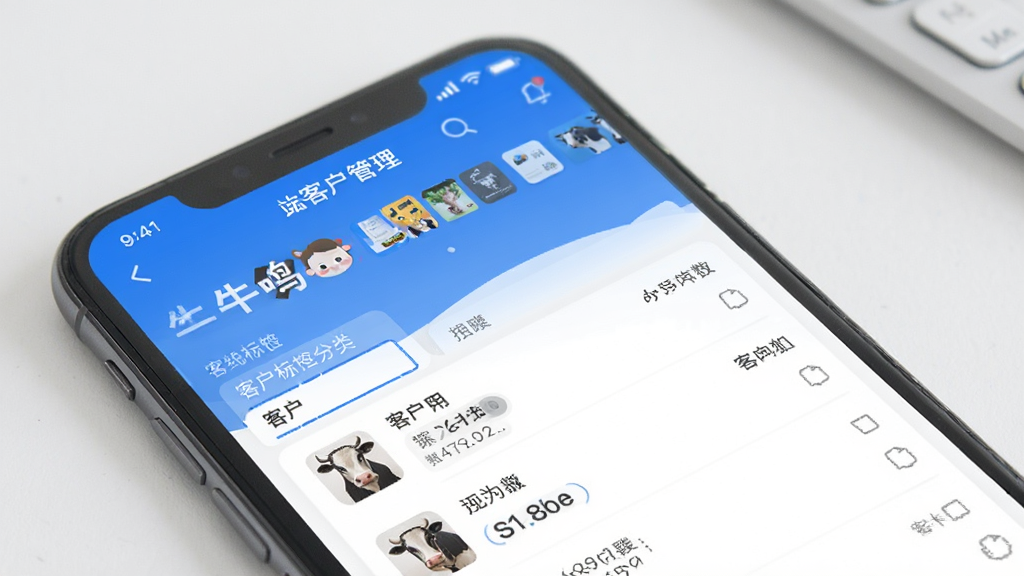 ţ��ͬ���̼Ҷ˿ͻ��������棬�ֻ���Ļ��ʾ�ͻ���ǩ����Ϳͻ��б�����������ɫ�Ͱ�ɫΪ��������������������ִ������ʸɾ��޶���Ԫ��