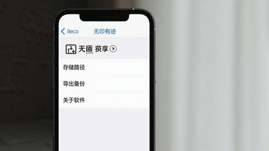 һ���ֻ���Ļչʾ����ӡ�м���App������ҳ�棬��ɫ�������б��������洢·�������������ݡ���������������ѡ������з��ذ�ť�������࣬��������������ƽ�����ʸɾ����޶���Ԫ��