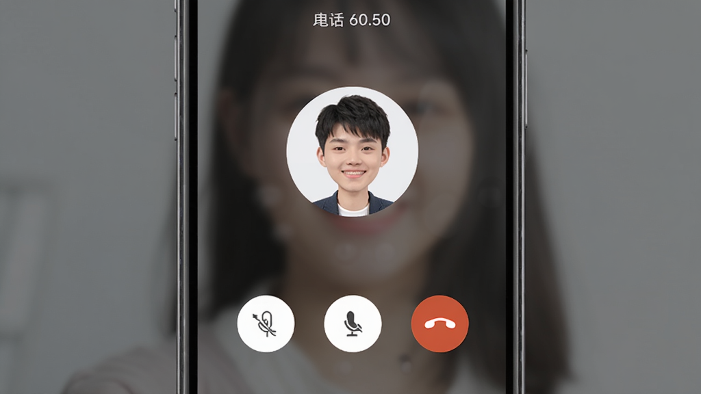 ���ٽ�������������棬�ֻ���Ļ��ʾͨ����״̬���Է�ͷ��Բ�ξ��У��·��о��������ᡢ�Ҷϰ�ť������ģ������������˽��������ʾͨ��ʱ��������Լ�ִ�����������