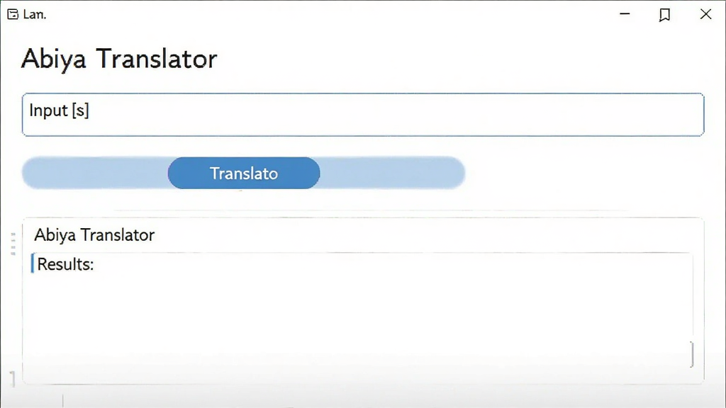 һ�� Abiya Translator �������������ͼ������ɾ����ֻ࣬������򡢷��밴ť�ͽ��չʾ����û�й�浯���������Ǵ���ɫ����񼫼򣬻����������޶���Ԫ��