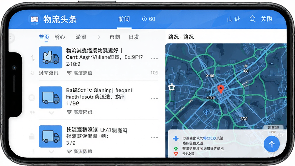 ����ͷ��APP�������ͼ��չʾ��ҳ��Ѷ����·����ͼ����ɫ�����ɾ����࣬�ֻ���Ļչʾ����������