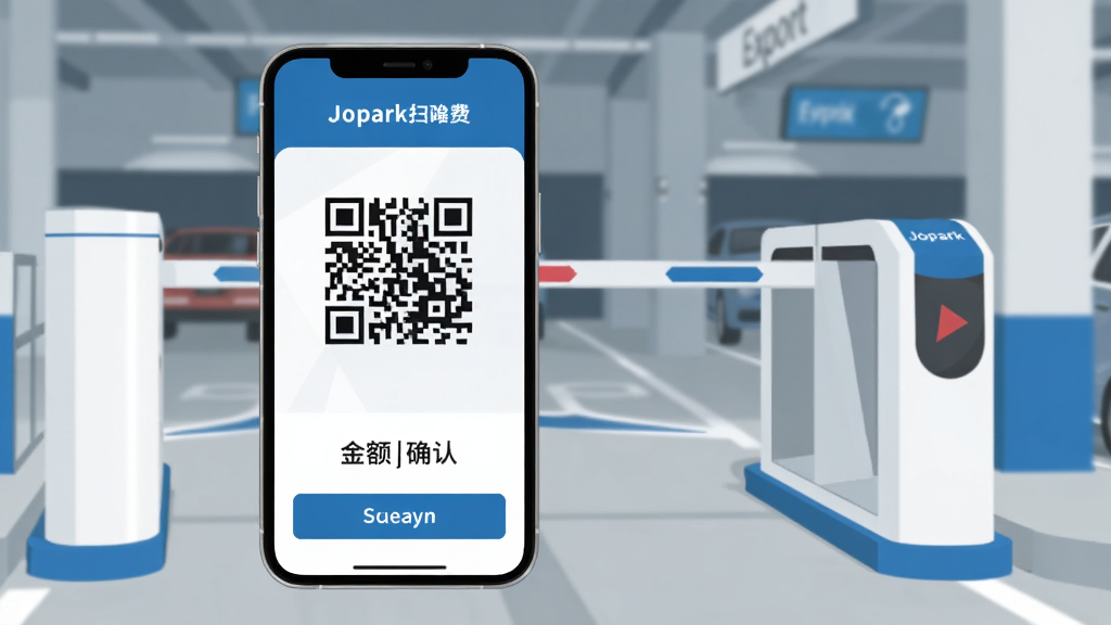 Joparkɨ��ɷѹ��ܽ��棬�ֻ���Ļ��ʾͣ���ɷѶ�ά��ͽ��ȷ�ϰ�ť��������ͣ��������բ���������ִ���ƽ����ƣ�������ɫ�����ʸɾ��޶���Ԫ��