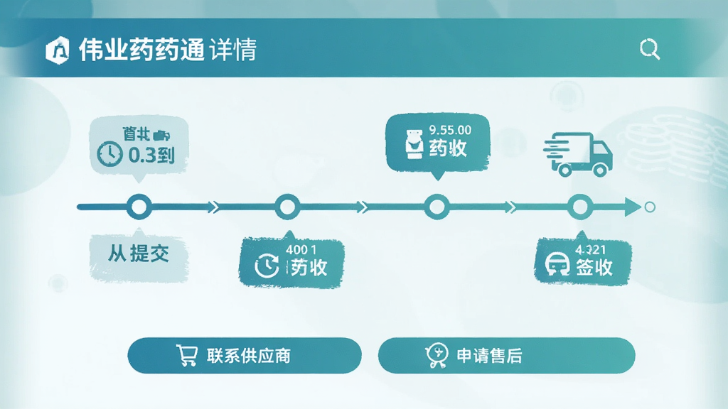 ΰҵҩҩͨ ������������ҳ�棬ʱ������ʽչʾ�������ύ��ǩ�յĸ����ڵ㣬ÿ���ڵ��ж�Ӧ��ʱ�����״̬ͼ�꣬�ײ�����ϵ��Ӧ�̺������ۺ�ť������������ɫ��Ϊ���������ˬ�����������޶���װ��