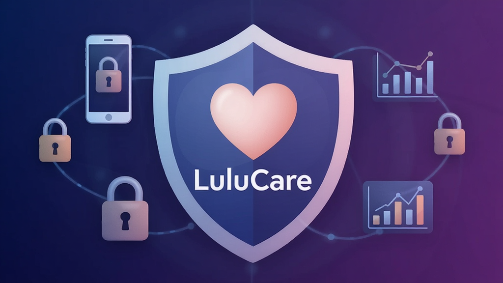 һ��չʾLuluCare��˽�������ܵ�����ͼ������������һ������ͼ�꣬��������һ�����ĺ�