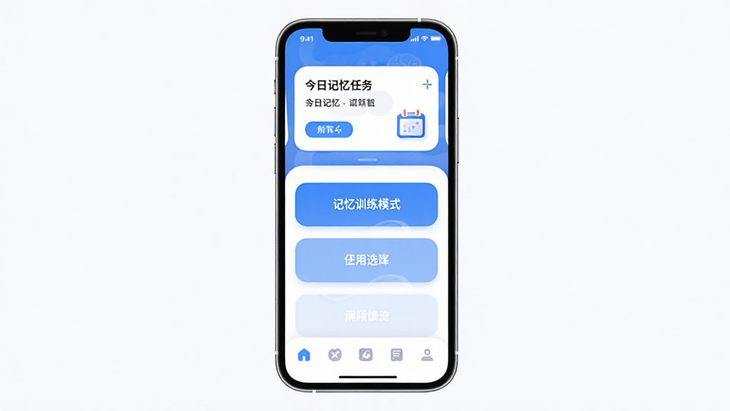 ������App������ȫòչʾ�������������ֻ���Ļ����Ļ����ʾ������Ӧ�������棬�����н��ռ�������Ƭ���м��Ǽ���ѵ��ģʽѡ��ť���ײ�Ϊ���ĵ�������������������ɫΪ����������¼�Լ��ϸ��Բ�󣬻��ʸɾ��������޶���Ԫ��