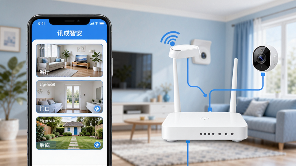 չʾ��Ѷ���ǰ���App�Ķ��豸���ӽ��棬������������ֻ���Ļ��ʾ�豸�б����п������ſڡ���Ժ��������ͷ���ߣ��Ҳ���·����������ͷ���ӵ�ʾ��ͼ�������Ǽ�ͥ��������������죬ɫ��������Ϊ����ϸ�����������ʸɾ����޶���Ԫ��