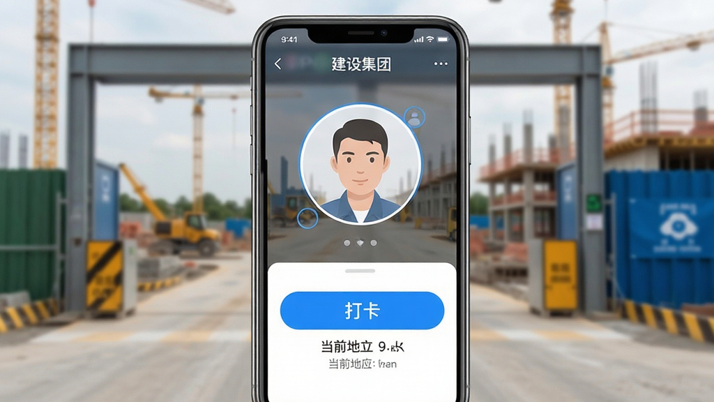 ���輯��APP���ڴ򿨽��棬�ֻ���Ļ������ʾԲ������ʶ����·��Ǵ򿨰�ť�͵�ǰ��λ��Ϣ�������ǹ�����ڳ��������������������ť��Ŀ�������ʵ�ã����ʸɾ��޶���װ��