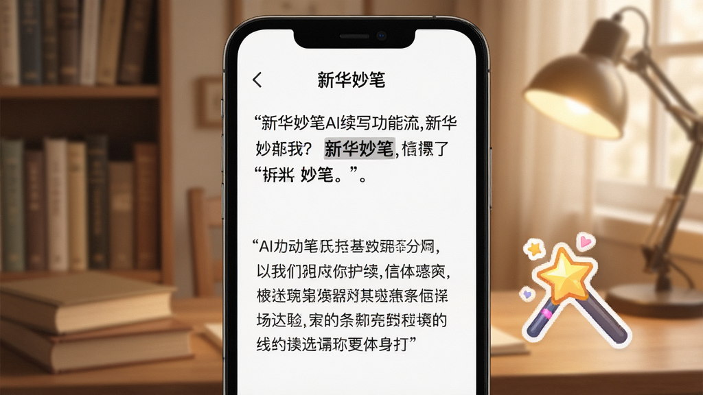 һ��չʾ���»���ʡ�AI��д���ܵĽ����ͼ���ͼ���������ֻ���Ļ��ʾһ�����ֿ�ͷ���·���AI�Զ����ɵ���д���ݣ��Ա�����ħ����ͼ�꣬��������͵��鷿�����������ܰʵ�ã������������������ݼ����ű�ע���»���ʡ�
