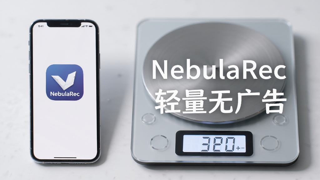 һ��չʾNebulaRec�����޹�����Ե�ͼƬ��������һ���ֻ���һ̨���ӳӣ��ֻ�����ʾ��NebulaRecӦ��ͼ�꣬���ӳ�����ʾ�ż����������ֵ��Ԣ������������ɣ������Ǵ�ɫ��Լ��񣬹������������ʸɾ���ͼƬ�д������֡�NebulaRec �����޹�桱��