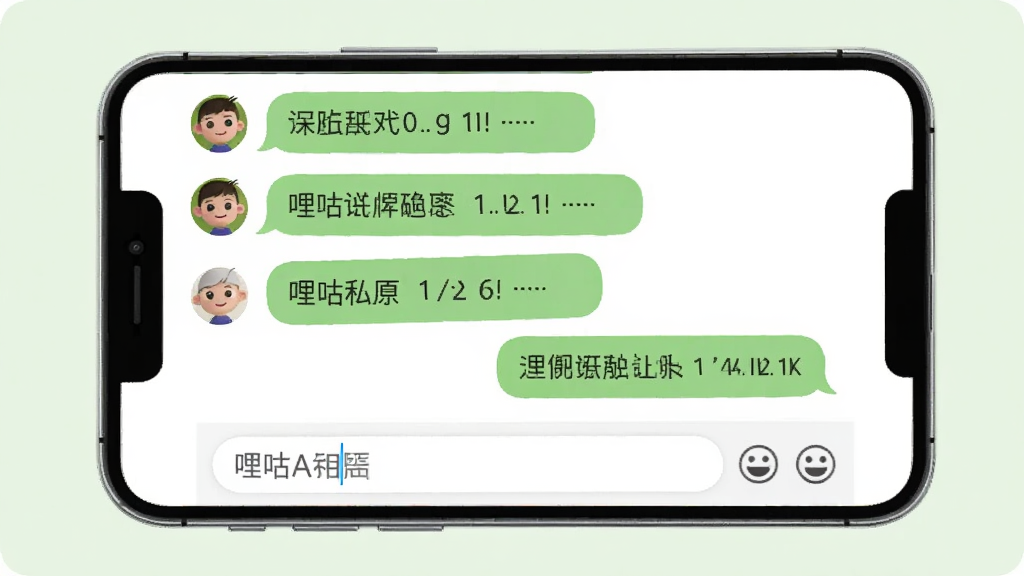 ����App˽��������棬�ֻ���Ļ��ʾ�Ի������б������Ϊ�Է�ͷ�����Ϣ���Ҳ�Ϊ�Լ����͵���Ϣ���ײ�Ϊ�����ͱ��鰴ť�������԰�ɫ��ǳ��ɫΪ��������Բ�󣬷�������Ѻã����ʸɾ��޶���Ԫ��