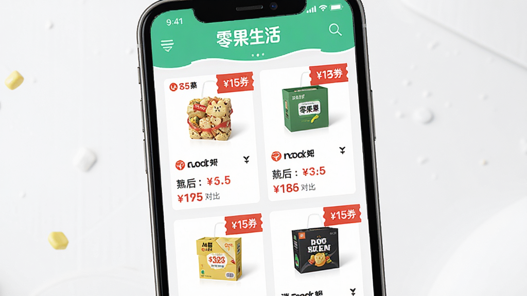 ������� �Ż�ȯ�������ܽ��棬�ֻ���Ļ��ʾ�������ƽ̨����Ʒ�б���ÿ����Ʒ�Ա��к�ɫ�Ż�ȯ��ǩ��ȯ��۸�Աȣ������ɾ���ɫ���������ص�ͻ��ȯ��ۣ���������