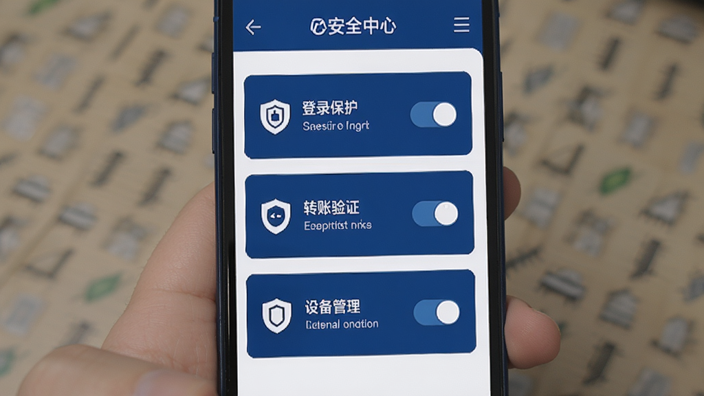 �����й� ��ȫ���ý��棬�ֻ���Ļչʾ��ȫ����ҳ�棬����Ϊ��¼������ת����֤���豸������������ģ�飬����Ϊ�����б����С��Ű����������ȫ�ɿ��磬ϸ����ÿ��ģ���ж���ͼ��Ϳ��ذ�ť����ɫ�������Ͱ�ɫΪ�������ʸɾ����޶���Ԫ�ء�
