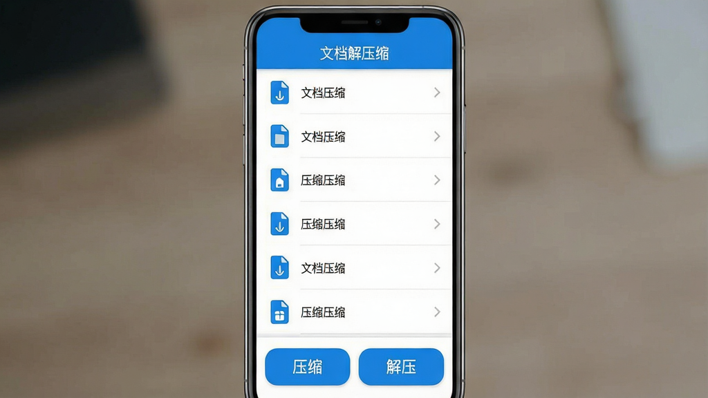һ���ɾ�������ֻ�Ӧ�ý��棬�����С��ĵ���ѹ�������⣬�м����ļ��б����б�����������ͼ����ļ������ײ���ѹ���ͽ�ѹ������ť����������ˬ��������ɫ�����ʸɾ��޶���Ԫ��