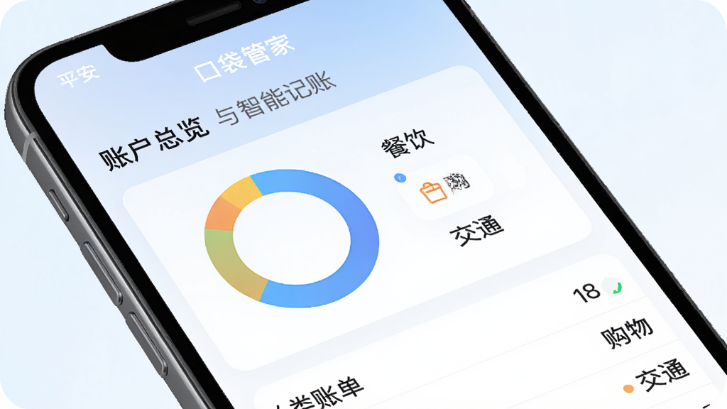 ƽ���ڴ��ܼ�App���˻����������ܼ��˹��ܽ��棬�ֻ���Ļ��д����������ʾһ��Բ��ͼ���ͷ����˵��б����Ա��С����������������ͨ�������ֱ�ǩ��������ǳɫ���䣬��������࣬ϸ�����������ʸɾ����޶���Ԫ�ء�