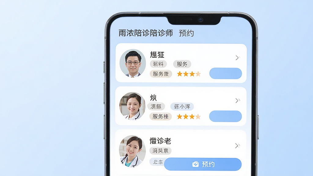 ��Ũ��������ʦԤԼ���棬�ֻ���Ļ��չʾ����ʦ�б���ÿλ����ʦ��ͷ�������������ǩ�����ֺ�ԤԼ��ť����������͵�ǳ��ɫ���䣬�����Ű����룬���������׶�������ִ���Լ�����ʸɾ��޶���Ԫ��
