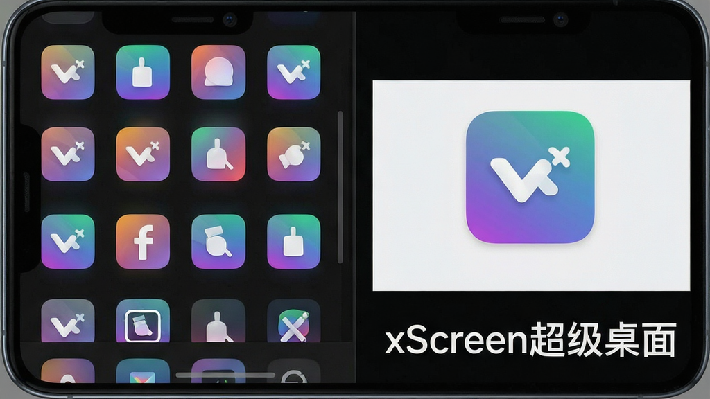 һ��չʾxScreen��������ͼ����滻���ܵ�ͼƬ���������ֻ���Ļ��д����Ļ�����ͼ����б����Ҳ���Ԥ�����򣬲���Ϊ���ҷ������Ű����������Ϊ�Ƽ�����ɫģʽ��ϸ����ͼ��������н���ɫ�ʣ����ʸɾ��������޶���Ԫ�أ�ͼƬ�����ֱ��������xScreen�������桱��