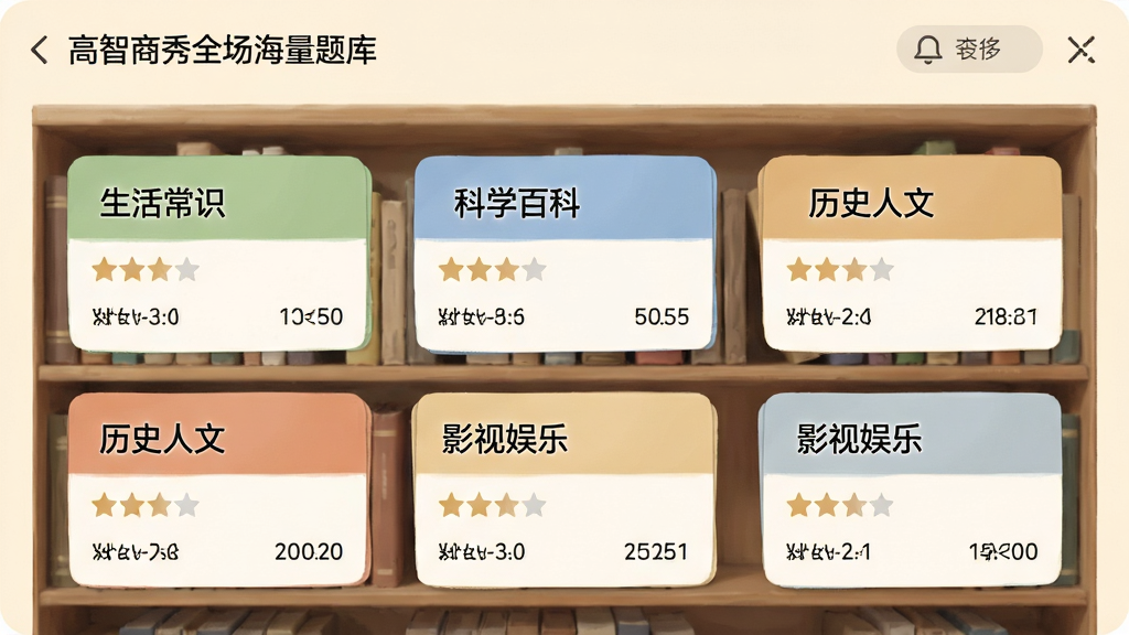 ��������ȫ�������������ͼ��񣬻�������ܺͿ�Ƭ��ʽչʾ��ͬ�������Ŀ������Ƭ�ϱ�ע�š����ʶ������ѧ�ٿơ�����ʷ���ġ���Ӱ�����֡��ȱ�ǩ��ÿ�ſ�Ƭ�����Ѷ��Ǽ�����Ŀ����������Ϊ��͵��װ�ɫ�������Ű����룬��������죬����ϸ��ɾ�