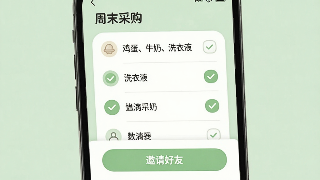 �����ֹ��������嵥���棬�ֻ���Ļ��ʾһ����Ϊ����ĩ�ɹ������嵥�б���������������ţ�̡�ϴ��Һ������Ŀ��������Ŀ�Ѵ򹴣��ײ��С�������ѡ���ť������Ϊǳ��ɫ��ͼ����Բ���Ű����������ʸɾ��޶���Ԫ��