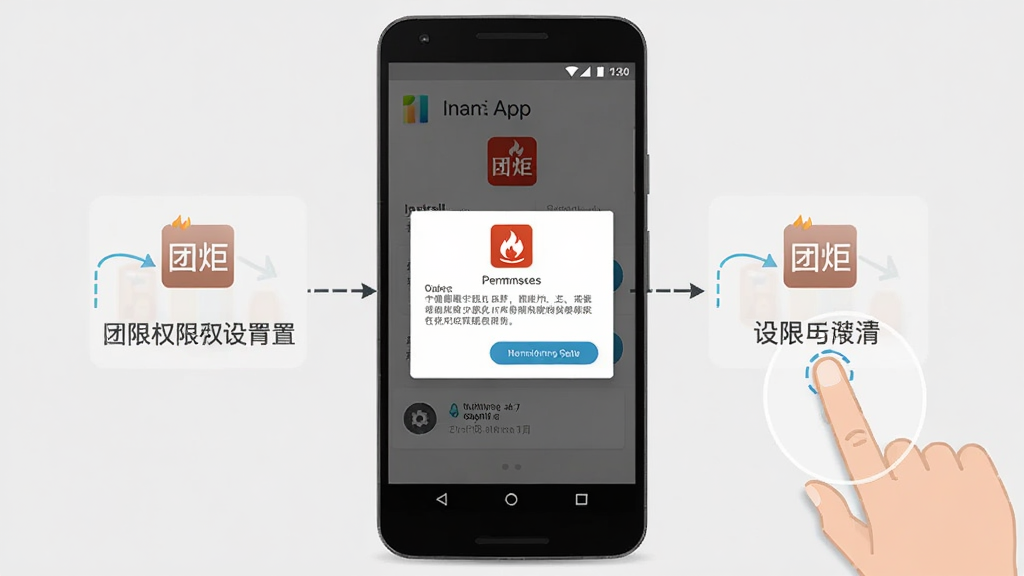 һ��չʾ���ž桱App���ֻ��ϰ�װ������Ȩ�޵Ĳ���ʾ��ͼ��������һ����׿�ֻ���Ļ��ʾ���ž桱��װ�����Ȩ�����õ������Ա�����ָ�����ʾ�⣬����Ϊǳ��ɫ�����������������ֱ�ۣ�ϸ����ȷ�����ʸɾ����޶���Ԫ��