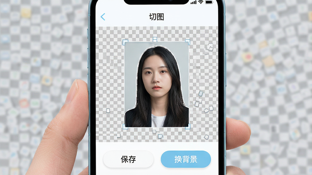 һ��չʾ�ֻ���Ļ��ͼƬ����Ļ�ϴ���һ����Ϊ����ͼ����APP���棬����������һ��������Ƭ����Ƭ��Ե�Ѿ�������ʶ�𲢿ٳ���������͸�������̸��·��С����桱�͡���������������ť�����������Ƽ�࣬�԰�ɫ��ǳ��ɫΪ��ɫ��������ִ���ƽ��ϸ��Բ�󣬻��ʸɾ��������޶���Ԫ�ء�