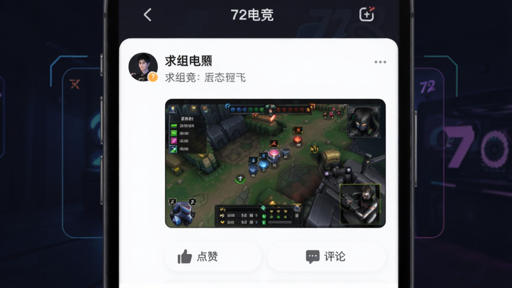 72�羺��̬�㳡����չʾ���ֻ���Ļ��ʾ��72�羺����̬����ҳ�棬���û���������������ӣ���ͼ����Ϸս����ͼ���·��е��޺����۰�ť�������ǵ羺���İ�ɫ���⣬����ִ���ƽ��ϸ��Բ�󣬻��ʸɾ��޶���Ԫ��