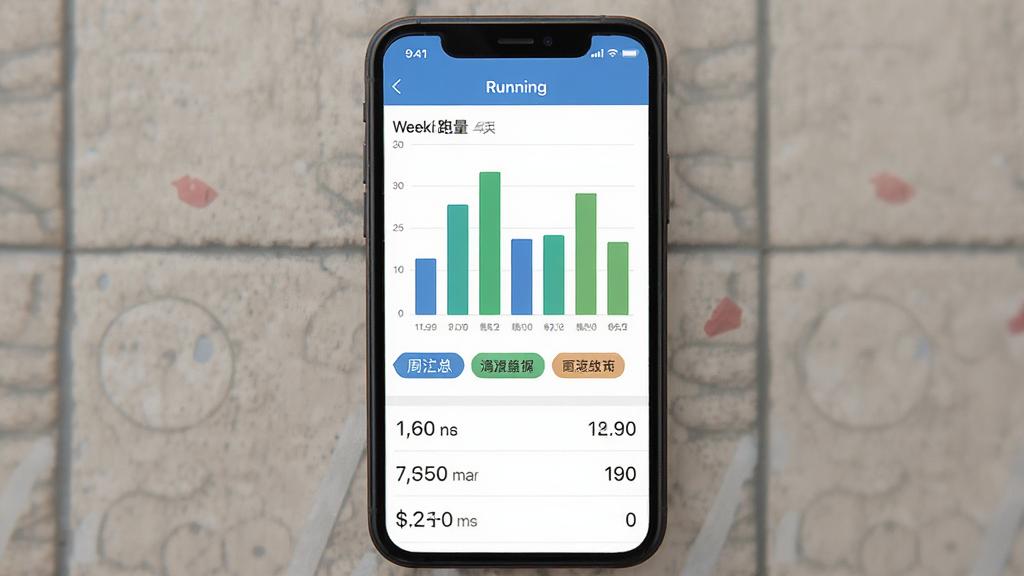 QRunning ��ʷͳ�ƹ��ܽ���չʾ������Ϊ�ֻ���Ļ��ʾ��״ͼͳ��ҳ�棬��״ͼ�ߵʹ���չʾÿ���������·����ܻ������ݱ�ǩ������Ϊ���������м�ͼ���ײ��б���������ݿ��ӻ���ƽ�磬ϸ�����������ʸɾ��޶���Ԫ��