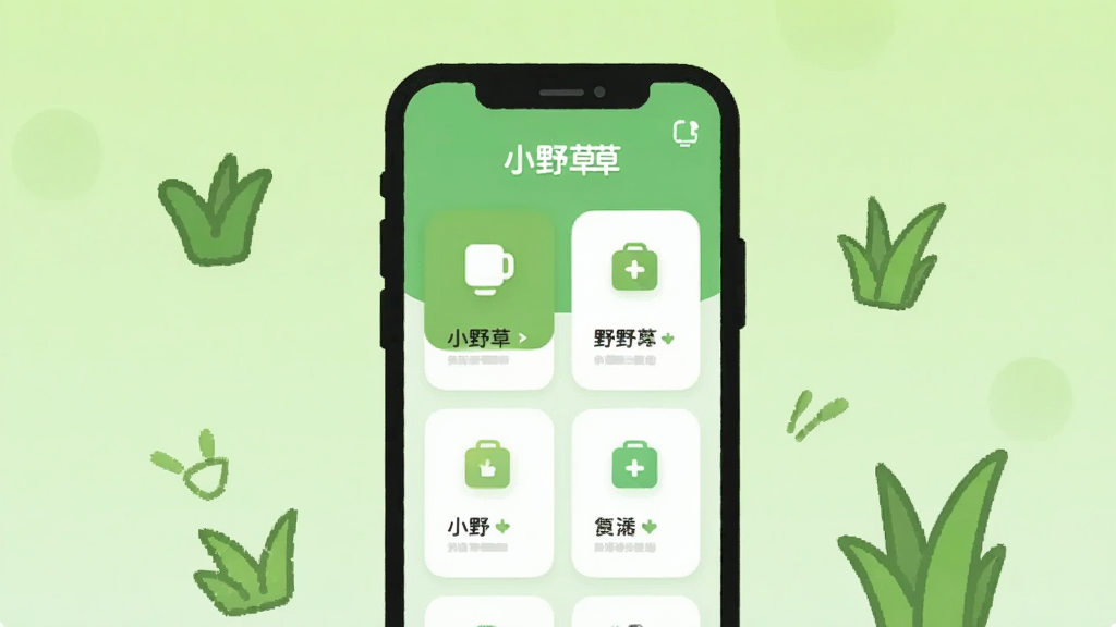 һ��չʾСҰ��App���Ľ�����ֻ���ͼ���廭�������������ֻ���Ļ����Ļ����ʾСҰ����������Ŀ�Ƭʽ���ܲ��֣�������ǳ��ɫ���䣬��Χɢ�伸�꿨ͨ����С��Ԫ�أ�������±�ƽ��ϸ��Բ�󣬻��ʸɾ��޶���Ԫ��