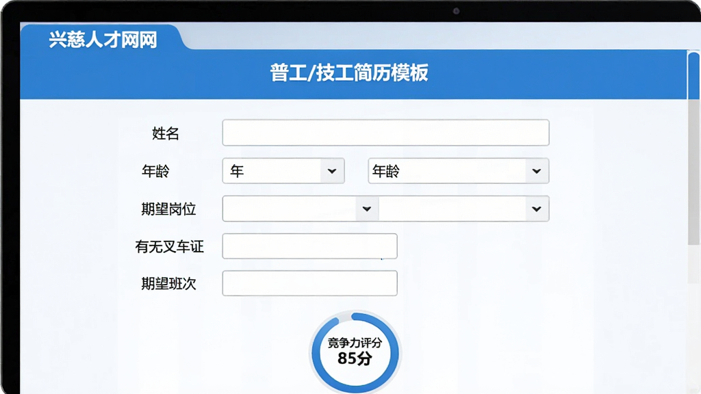 �˴��˲���������дҳ�棬��Ļ����ʾ���չ�/��������ģ�塱�������������������䡱��������λ�������޲泵֤����������Ρ����ֶΣ������ֶ���������ͷ��ҳ��ײ��С����������� 85�֡���Բ�ν���������ɫΪ������䣬�����������޶���װ��