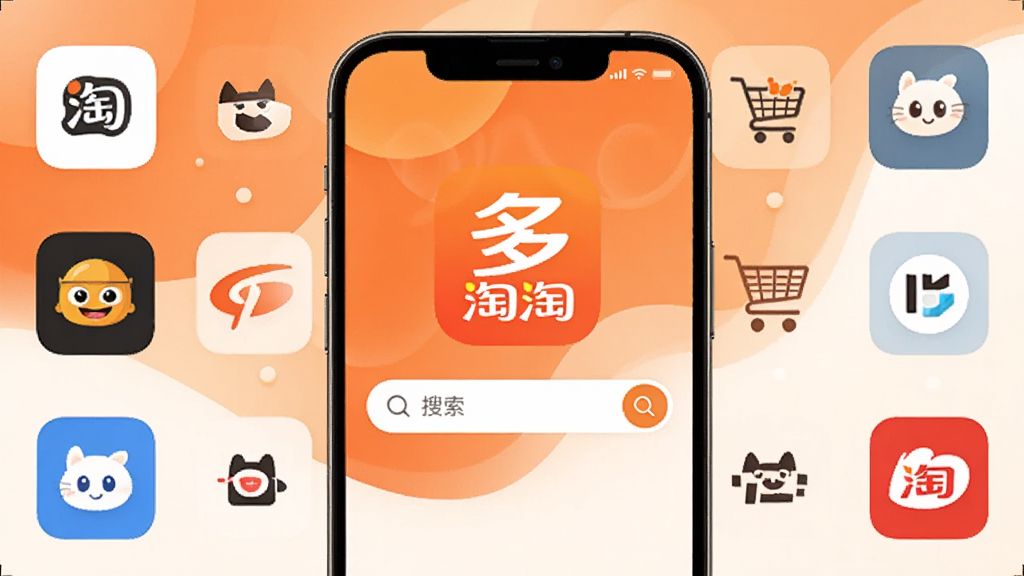 ��������App������չʾ���ֻ���Ļ������ʾ��������Logo����������Χ���Ƹ������ƽ̨ͼ�꣬��������ܰ�ĳȰ�ɫ����������ִ������������ɾ��޶���Ԫ��