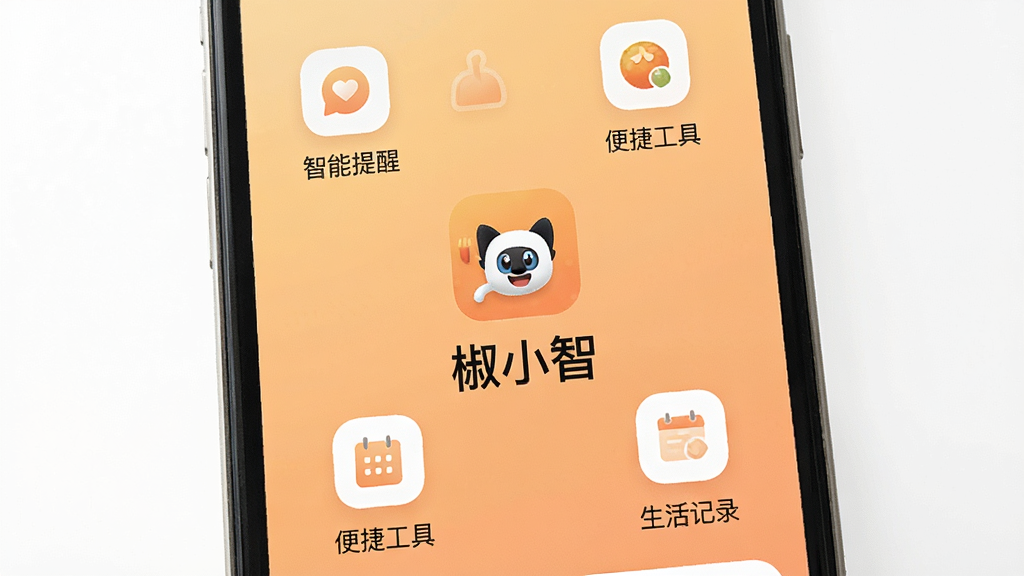 һ��չʾ��С��App���Ľ�����ֻ���Ļ��ͼ�����������ǽ�С�ǵ�Logo�����ơ���С�ǡ���������Χ�����ż������Ĺ���ͼ�����������ѡ���ݹ��ߡ������¼�ȣ���������͵�ůɫ�����䣬��������ִ���ϸ�ڸɾ������������޶���Ԫ�ء�