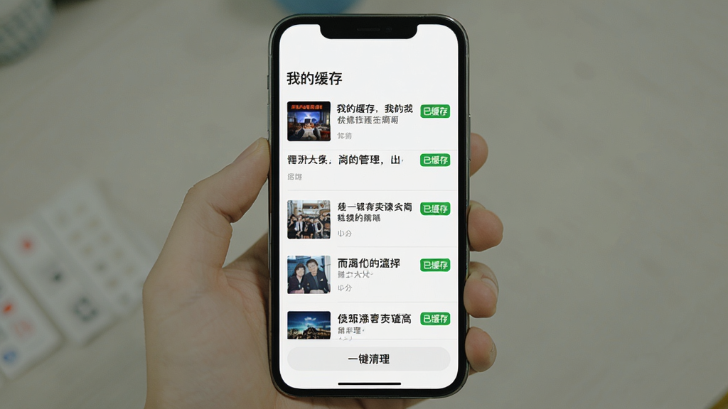 手机界面展示离线阅读管理页,顶部写着